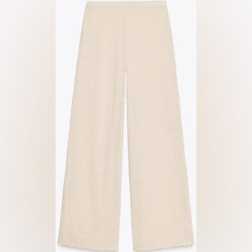 NWT NICOLE by NM 16 Antique White New World Wide Leg Stretchy Dress Pants